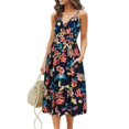 thumbnail image 1 of Nouvelle Robe Décontractée Ample pour Femmes avec Poches Robe d'Été Imprimé Floral Robe de Plage, 1 of 3