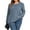 BLUE, variant on TEMOFON Plus Size Tops for Womens Long Sleeve Lightweight Sweaters Crew Neck Fall Tunic Tops Casual Loose Button Shirts 3XL