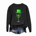 thumbnail image 4 of Craaazy Women's St. Patrick's Day Love Heart Printed Crewneck Long Sleeve Shirts Gifts, 4 of 7