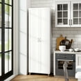thumbnail image 2 of Gymax Double Door Tall Storage Cabinet Freestanding Pantry Cabinet w/ Adjustable Shelf, 2 of 10