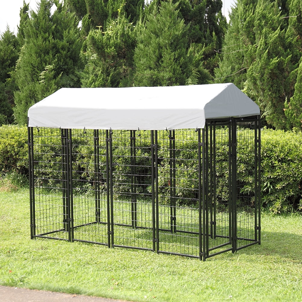 Kadyn Dog Kennel with Roof Cover Heavy Duty Dog Crate for Medium and Large size Dogs, Black (Sandblasted) Kadyn Dog Kennel with Roof Cover Heavy Duty Dog Crate for Medium and Large size Dogs, Black (Sandblasted)