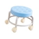 thumbnail image 1 of Silla giratoria con asiento bajo con ruedas, taburete de pedicura pequeño, resistente y resistente, 360 grados azul, 1 of 9