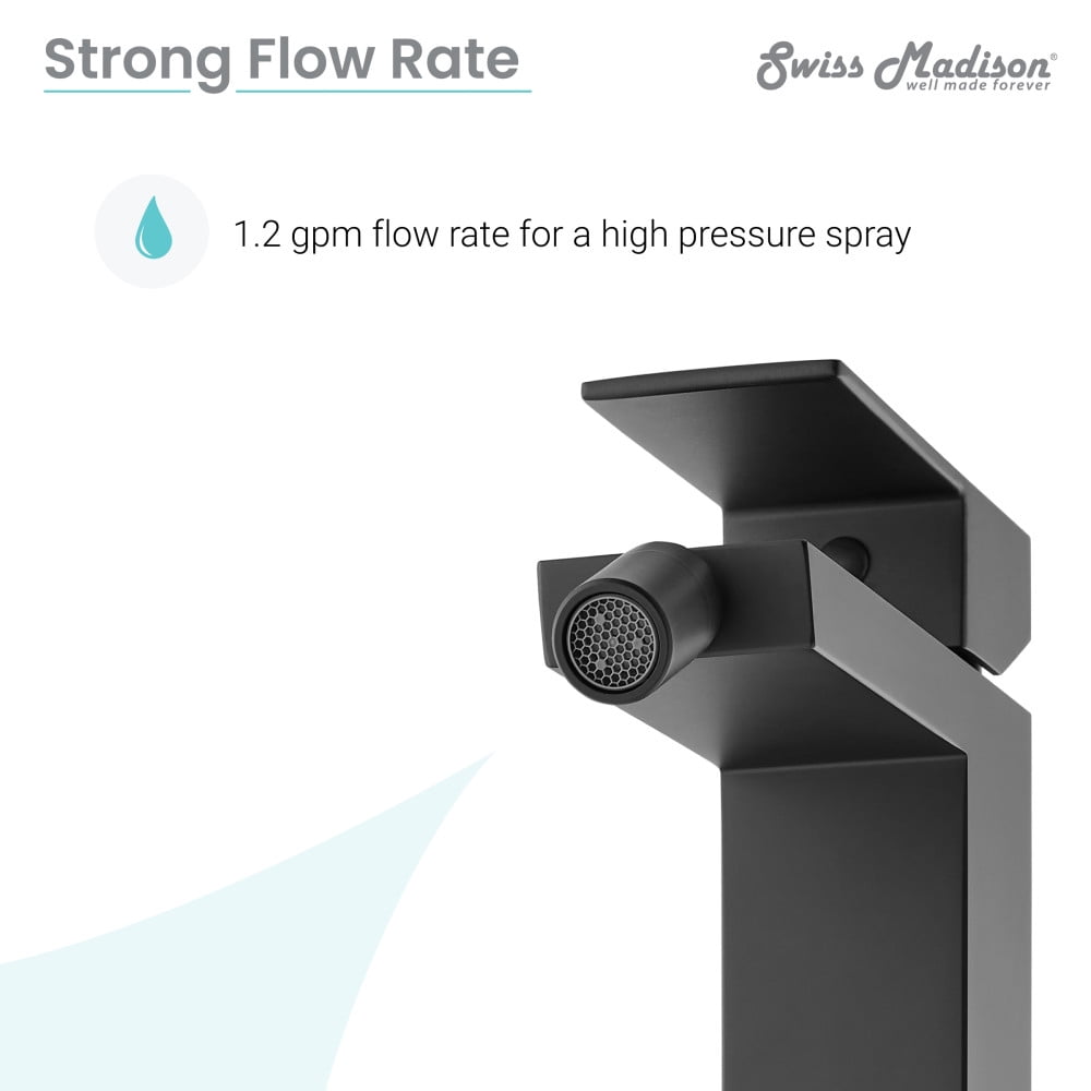 Concorde Bidet Faucet in Matte Black