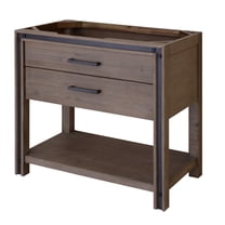 Sagehill Designs Urban Metallo 36" Bathroom Vanity Base, Rustic Cocoa Finish