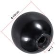thumbnail image 3 of Uxcell M10 Hilo Femenino 40mm Diámetro Perilla de Mano de Plástico en Forma de Bola Negra Paquete de 10, 3 of 5