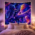 thumbnail image 2 of Astronaut in Nebula With Ringed Planet Adventurous Digital Art for Space Lovers Galaxy Wall Decor Birthday Gift Tapestry Wall Hanging for Bedroom and Gaming Room, 2 of 7