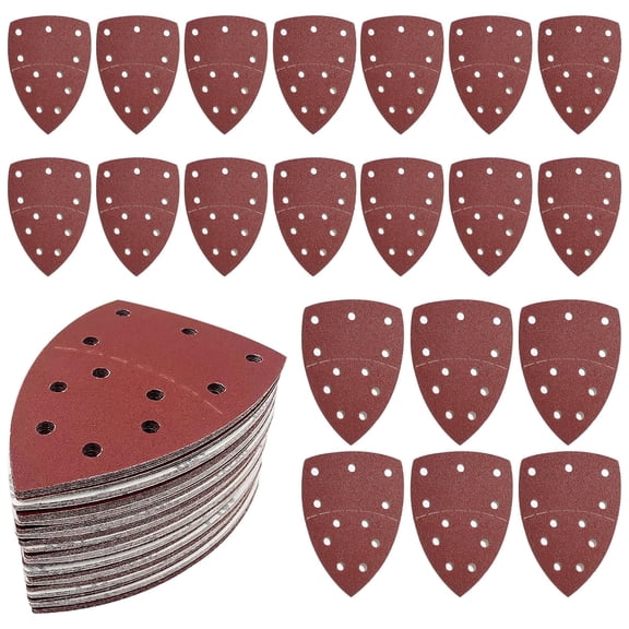 KOLAKO Mouse Sander Pads, Sanding Sheets 120 Grits Sandpaper for Wood Metal, 11 Holes, 20 Pieces Sanding Pads for Palm Sander