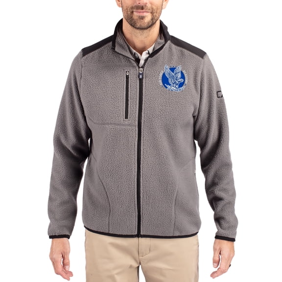 Men's Cutter & Buck Gray Air Force Falcons Cascade Eco Fleece Full-Zip Jacket