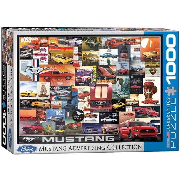 Rompecabezas EuroGraphics Ford Mustang Vintage Ads 1000 piezas