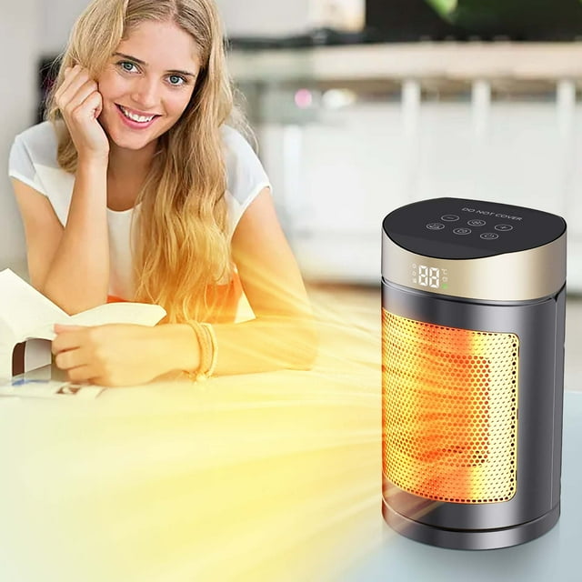 Vggrvlo Space Heater 1500W Electric Heaters Indoor Portable with Thermostat Heat Up 200 Square Feet 10.5ft/s Portable Electric Heaters for Bedroom