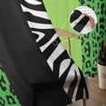 thumbnail image 6 of Stripes Green Black Leopard Zebra Print Sheer Curtains for Living Room Kitchen Tulle for Windows Voile Yarn Curtains for Bedroom, 6 of 7