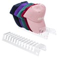 thumbnail image 1 of Almacenamiento de sombreros acrílicos para gorras de béisbol, paquete de 2, soporte para 24 gorras de béisbol, fútbol, ​​gorras Snapback, estante para sombreros, no requiere instalación, 1 of 5