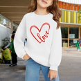 thumbnail image 2 of YunPes Girls Cute Heart Print Sweatshirt Fall Winter Oversized Crewneck Pullover Tops Fleece Long Sleeve Loose Fit Sweater Shirt, 2 of 7