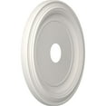 thumbnail image 2 of Ekena Millwork 19"OD x 3 1/2"ID x 1 1/2"P Traditional Thermoformed PVC Ceiling Medallion (Fits Canopies up to 11 1/2"), UltraCover Satin Blossom White, 2 of 10