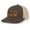 Brown/Khaki, variant on Heritage Pride Christian Rooted In Christ Laser Engraved Leather Patch Mesh Back Trucker Hat, Charcoal/Black