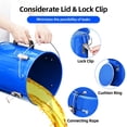 thumbnail image 3 of Fryer Grease Bucket 6 Gal, Oil Disposal Caddy, Steel Fryer Oil Transport Container with Rust-proof Coating, Grease Can with Lid & Lock Clips & Filter Bag For Cooking Oil Filtering, 3 of 9