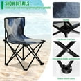 thumbnail image 4 of Outdoor Folding Chair 14.46x14.46x22.83 Inches, Camping Folding Chair Easy to Carry Ideal for Outdoor Picnics Camping Park Fishing Colorful Blue Flowers, 4 of 8