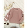 thumbnail image 4 of Newborn Baby Girl Sweater 6 9 12 18 24 Months 2T 3T Casual Floral Embroidery Warm Knitted Long Sleeves Pullover Infant Knitwear for Toddler, 4 of 9