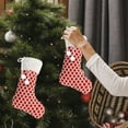 thumbnail image 4 of Anhility Large Size Christmas Stockings with Pom Poms, 18 Inches Cable Knitted Stocking Gifts & Decorations for Family Holiday Xmas Party, Red, 4 of 6