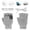 Gray, variant on Women’s Rechargeable USB Heated Knit Gloves Temp Adjustable Flip Convertible Fingerless Three Control Buttons for Desk Writing Black