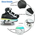 thumbnail image 7 of Roller Skate Shoes for Men, Double-Row Deform Wheel Automatic Walking Shoes, Retractable Roller Skate, Shoes with Wheels, Skating Shoes for Outdoor Fun & Fitness, 7 of 7