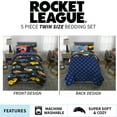 thumbnail image 5 of Rocket League Kids Twin Bed in a Bag, Gaming Bedding, Comforter Sheets and Sham, Black, 5 of 6
