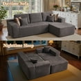 thumbnail image 5 of Ovios 106" Cloud Sofa Couch No Assembly Boneless Deep Seat Sofa for Living Room, Gray(Corduroy), 5 of 11