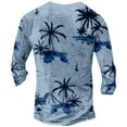 thumbnail image 2 of Vedolay Tops For Men Men's Fashion Shirt Short Sleeve Beach V-Neck Drawstring Printing Summer Top,Navy M, 2 of 4
