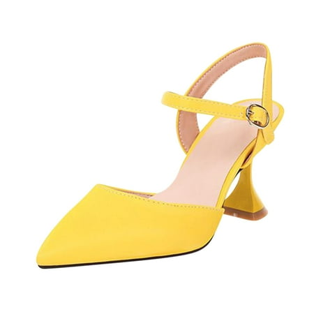 

Wmkox8yii Women s Shoes Casual Pointed Toe Fashion Non-slip Stilettos Buckle Ankle Strap Silk Sandals