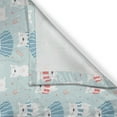 thumbnail image 3 of Ambesonne Cartoon Kitchen Curtains, Ploar Bears Blankets, 55"x45", Pale Blue Coral Blue, 3 of 3