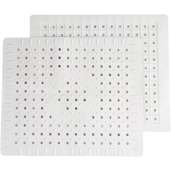 QIANJIA Sink Mat,2 Pack Sink Protectors for Bottom of Kitchen Sink, Dishes and Glassware, Fast Draining, 12 x 11 inch