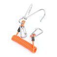thumbnail image 4 of Cuerda antipérdida de resorte de doble extremo, de acero inoxidable, para deportes marinos, accesorio para buceo a la deriva (naranja), 4 of 12
