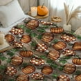 thumbnail image 4 of Fall Flannel Blanket Throw, Orange Wood Plank Grain Pot Pumpkin Soft Fuzzy Plush Cozy Fleece Blankets for Couch Sofa Bed Lounging, Ideal Gifts for Kids Adults Wife Self, 50x60, 4 of 6