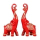thumbnail image 2 of Figuras de perfecl Estatuilla de elefante para parejas regalos para decoración de escritorio adornos artesanales para el hogar Rojo, 2 of 8