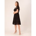 thumbnail image 2 of DressBerry Women's Solid Poly Georgette Square Neck Tiered Dress Short Puffed Sleeves Knee Length Smocked Front Casual&nbsp;Summer Wear Midi Length Light Weighted Wavy Party Wear Dress, 2 of 7