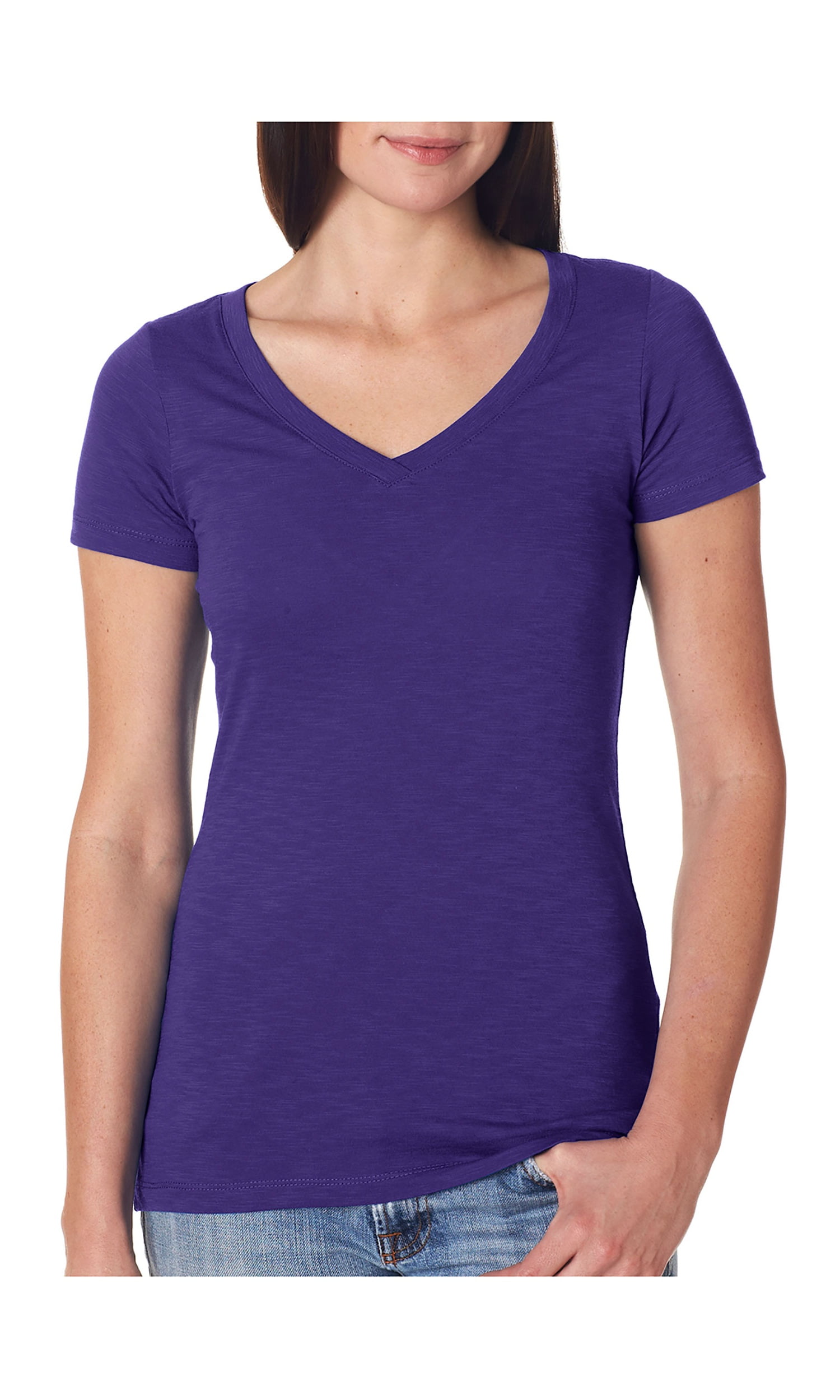 Next Level Apparel Next Level Women's Baby Rib Collar Preshrunk V