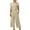 Beige, variant on 2 Piece Outfits for Women Summer Casual Beach Linen Sets Button Back Crop Top Wide Leg Pant Set with Pockets