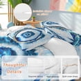 thumbnail image 6 of Abstract Marble Art Queen Size Comforter Set, Manau Blue White Decoration Bedding for All Seasons, 4 Pcs Bed Set, 1Quiltcover (90"x92") ,1Sheet(94"x116"), 2Pillowcases (30"x20"), 6 of 12