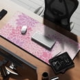 thumbnail image 2 of Long Mouse Pads for Desk,Pink Floral and Petal Pattern Desk Mats on Top Of Desks, Desk Mouse Pad Extra Large with 3mm Non-Slip Base and Stitched Edge for Gaming,Office,Work,Home 35.4"x15.7", 2 of 6