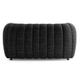 thumbnail image 3 of Furniture of America Totulem Boucle Fabric Channel Tufted Loveseat in Black, 3 of 13