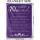 thumbnail image 3 of LHSHID 70th Birthday Gifts for Women Blanket Happy 70th Birthday Decorations Throw Blanket for Her Birthday Gifts for Wife Mom Men Cheers to 70 Years Gifts Purple 50"x60", 3 of 7