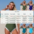 thumbnail image 4 of UPPADA Womens One Piece Full Coverage Swimsuit Comfy Elastic Swimsuit Color Block Slimming Bathing Suits for Ladies Cute Modest Swimsuits Blue,S, 4 of 7
