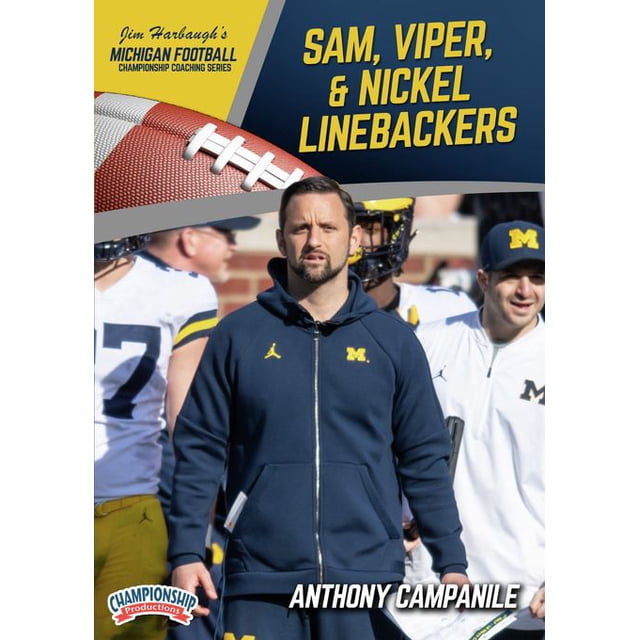 Championship Productions FD-05567H MICHIGAN FOOTBALL SERIES: SAM, VIPER, AND NICKEL LINEBACKERS (CAMPANILE)