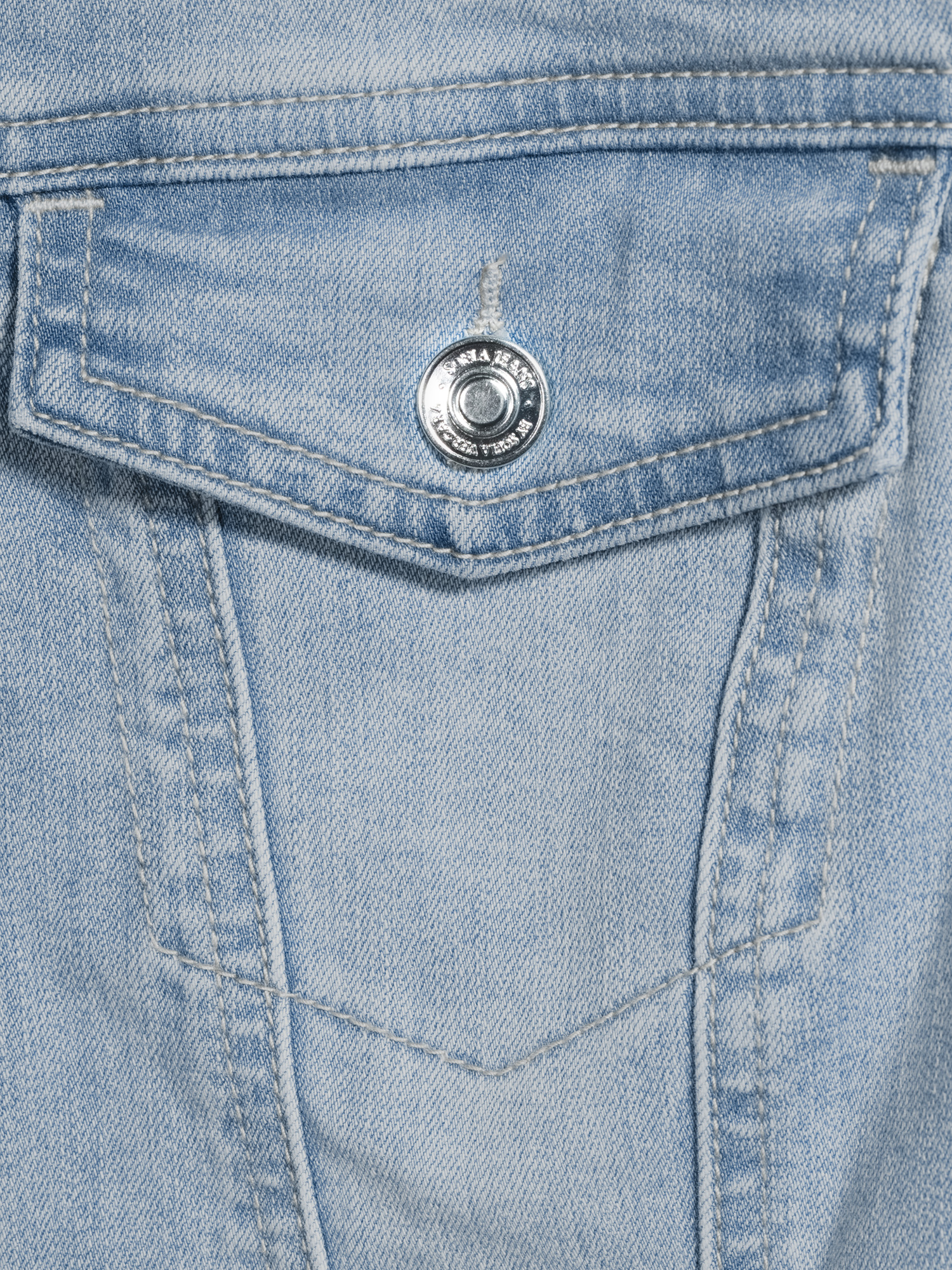 Sofia Jeans by Sofia Vergara Marianella Wrist Button Jean Jacket, Women's - image 3 of 9