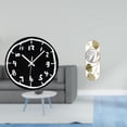 thumbnail image 2 of Reloj de pared silencioso, sin , decorativo, material de hierro acrílico, características: números de creativos, acabado metálico, adecu, 2 of 8