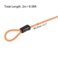 thumbnail image 2 of Uxcell 2.5mmx2m Coated Security Steel Cable Luggage Lock Wire Rope Double Loop Orange, 2 of 5