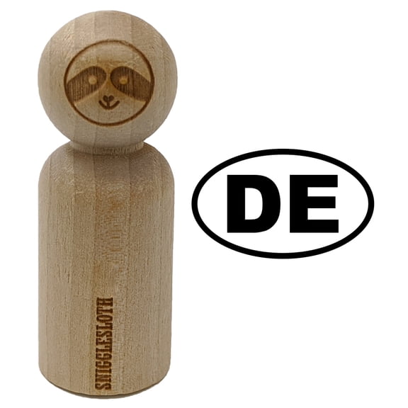 Germany Deutschland DE Euro Oval Rubber Stamp for Scrapbooking Crafting Stamping - Small 3/4 Inch