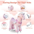 thumbnail image 2 of DEYGIA Ride on Unicorn Toys for Kids, Ride on Toy for Girls 4 to 9 Years Old, 36.6'' Height Riding Horse Rider Mechanical Walking Action Plush Toys, No Battery or Electricity, Max Load 165LBS, 2 of 8