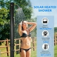 thumbnail image 4 of Outsunny 7.3FT 5.3 Gallon Solar Heated Shower w/ Foot Shower Temp Display, 4 of 10