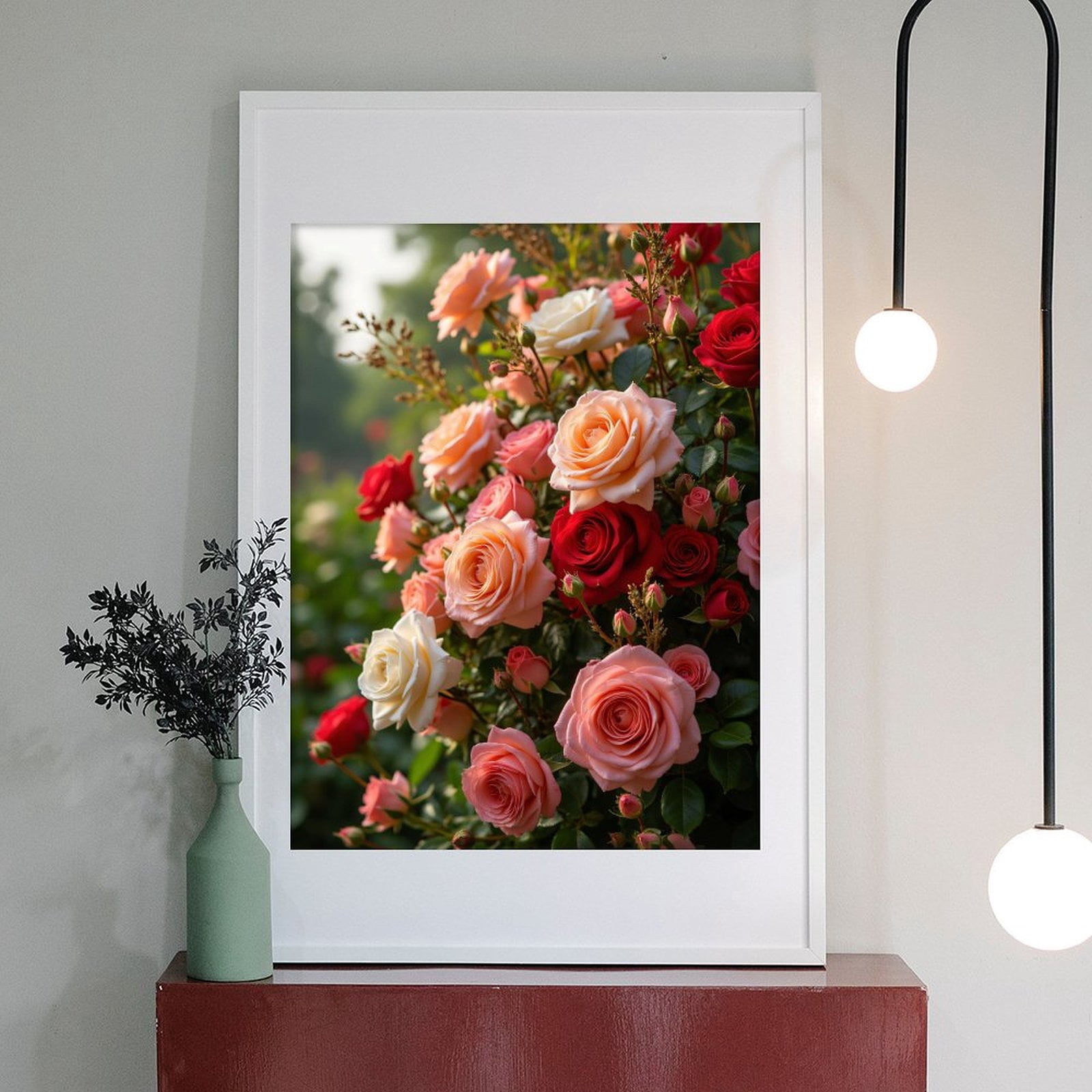 Diamond Art Kit for Adults, Colorful Rose Garden Blooms Diamond Painting for Adults Beginners, 5D DIY Diamond Art Painting Kits, Colorful Diamond Painting Craft for Home Decor 12x16